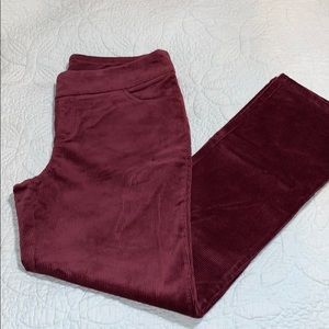 Burgundy Corduroy Pants - D & Co - Sz 14